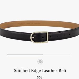 Kate Spade Women’s Stitched Edge Leather Belt